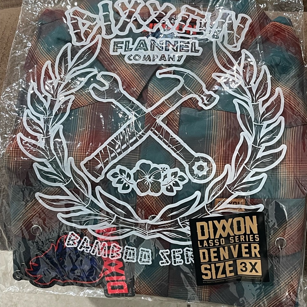 Dixxon Lasso Series Denver Men’s Flannel Shirt SHORT SLEEVE bamboo 3X - Picture 2 of 6